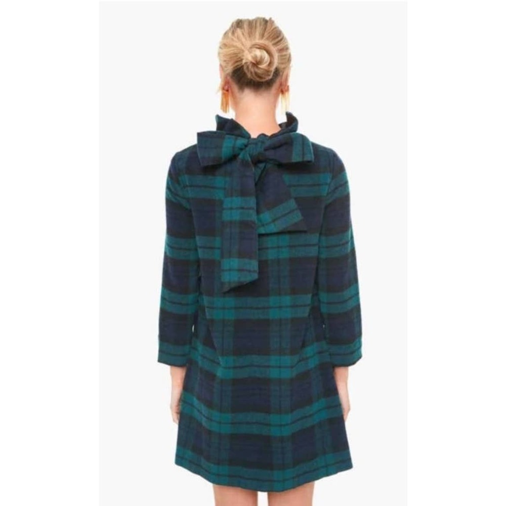 NEW Tuckernuck Blackwatch Daphne Dress Green Blue Plaid Womens Small Wool Tartan - Picture 2 of 10